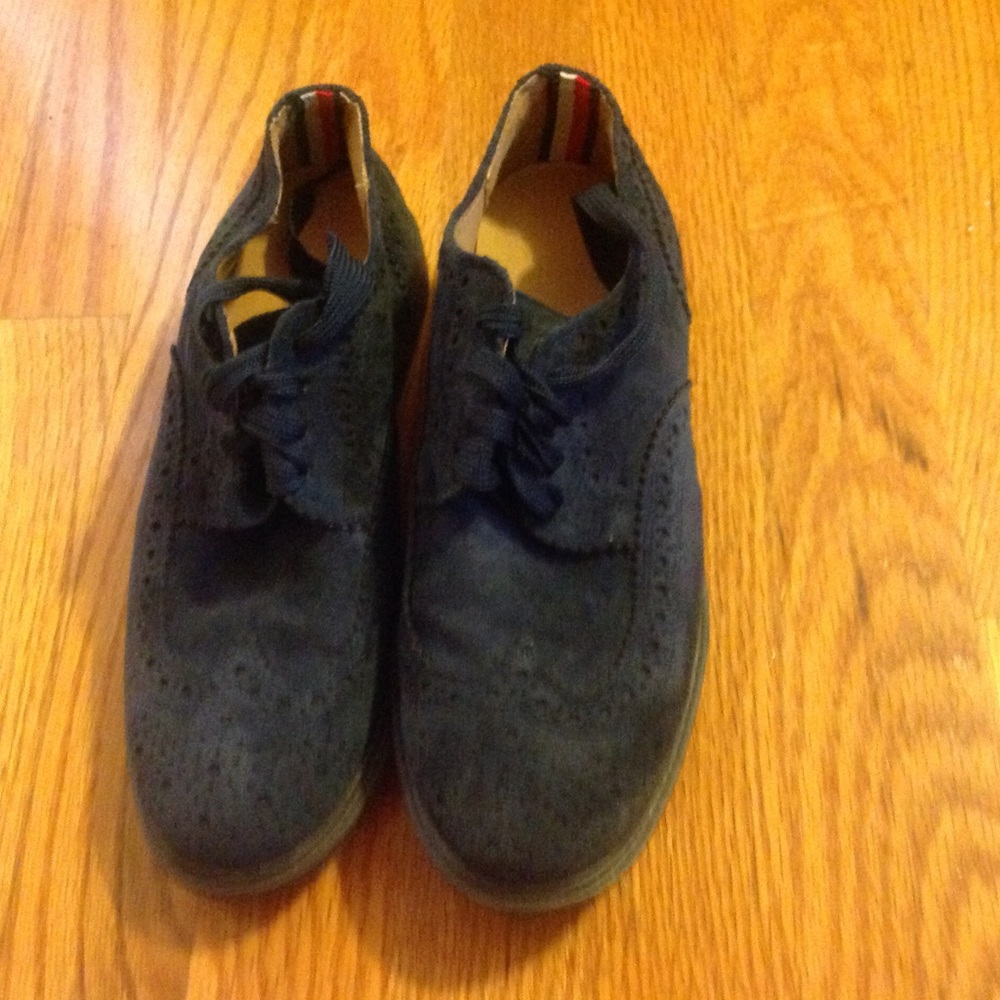 Tommy Hilfiger Blue Shoes Oxfords Wingtip Suede
